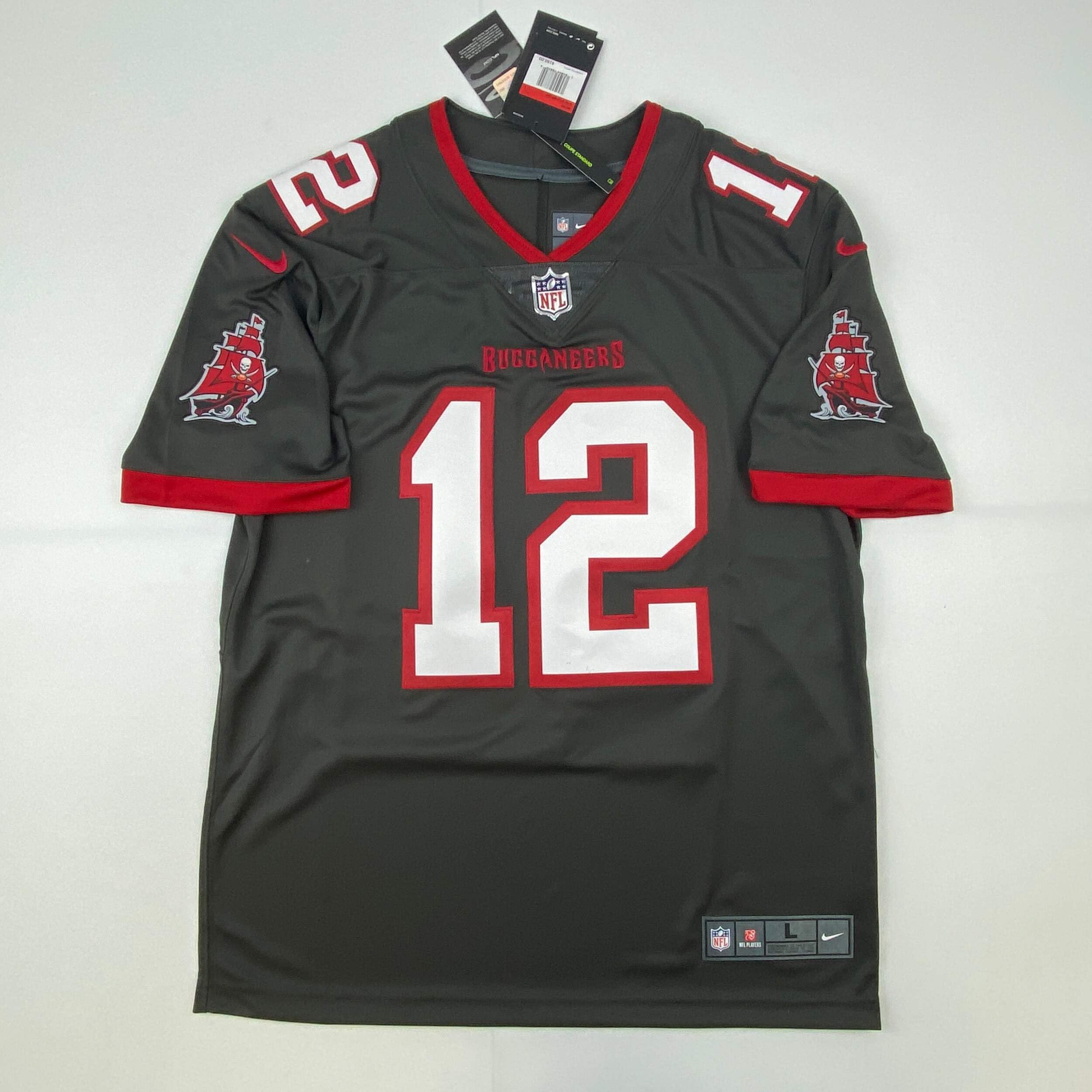Autographed/Signed Tom Brady Tampa Bay Buccaneers Pewter Grey